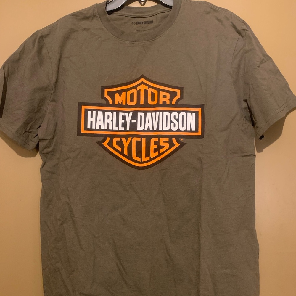 Harley-Davidson Gray Short Sleeve Tee with Iconic Logo